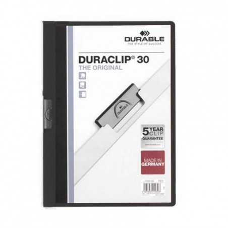 DOSSIER A4 PINZA 30 HOJAS NEGRO DURACLIP DURABLE